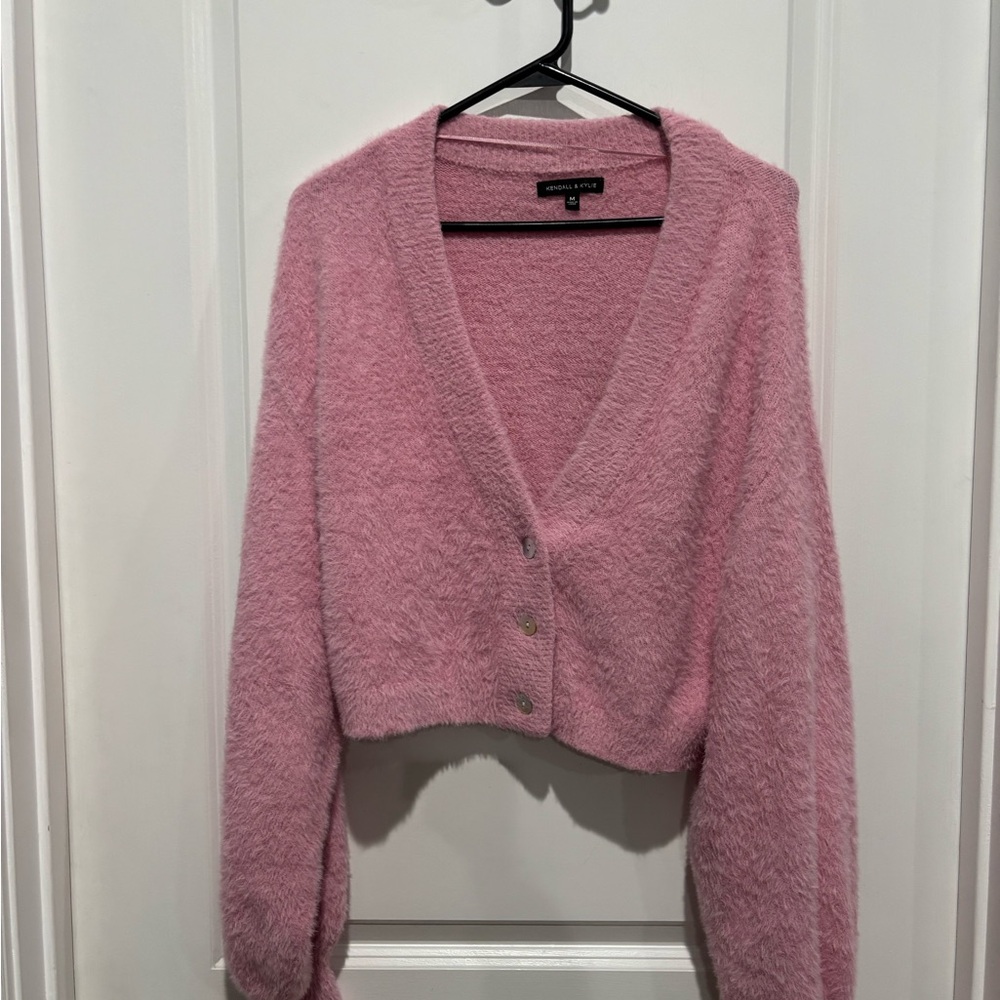 Kendall & Kylie Soft Pink Cardigan, Sz M